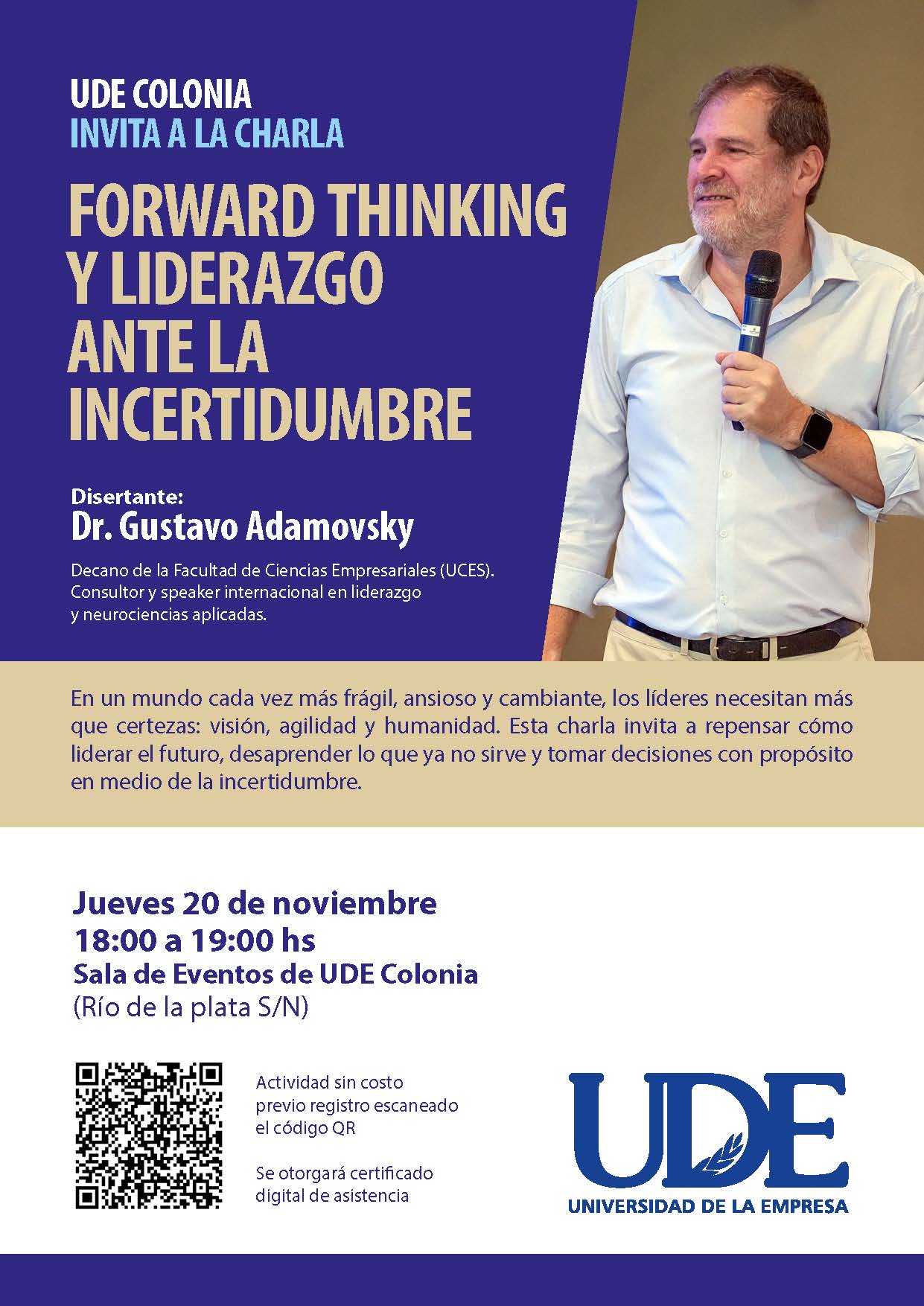 Adamovsky en UDE Colonia