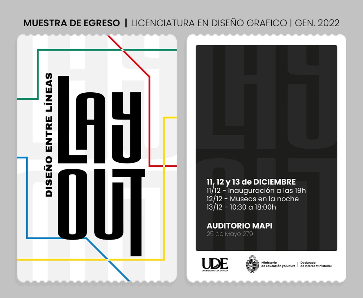 Muestra de egreso Licenciatura en Diseño Gráfico “Layout – Diseño entre líneas”