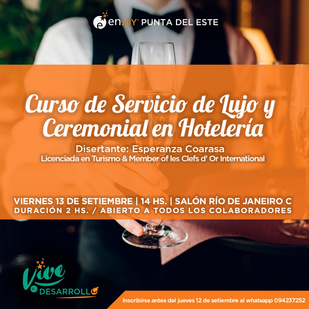 UDE – Enjoy Punta del Este <br> Servicio de Lujo y Ceremonial en Hotelería