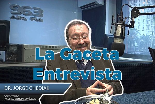 Entrevista al Dr. Jorge Chediak - Profesor de la Universidad de la Empresa 23 Jorge Chediak Doctor en derecho