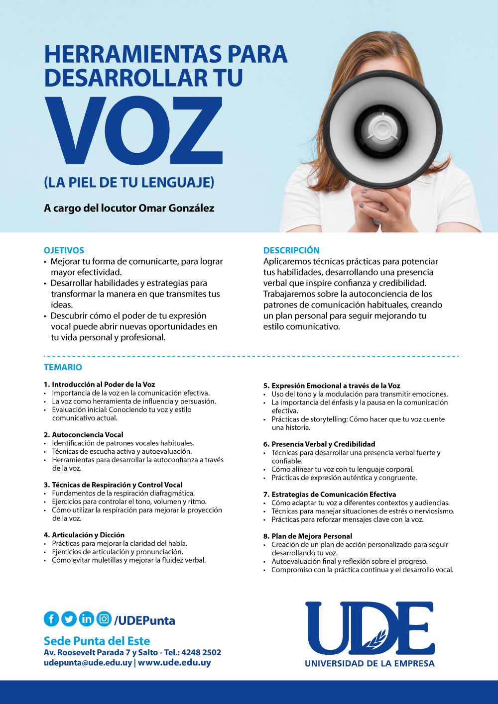 Curso para mejorar la voz