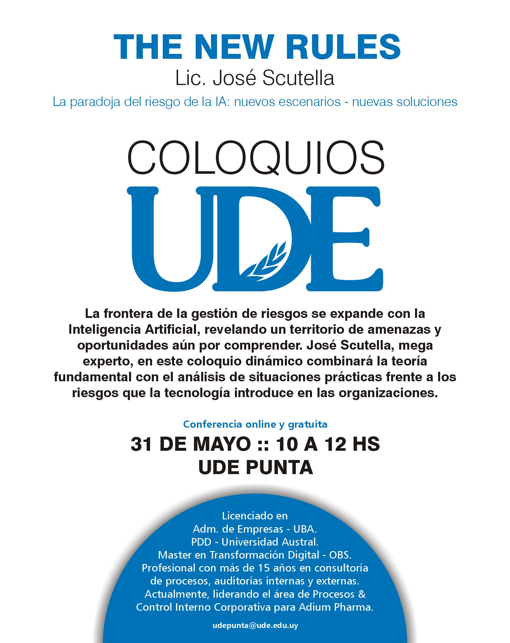 Éxito coloquios de alto impacto en UDE Punta 2 Coloquios Punta del Este