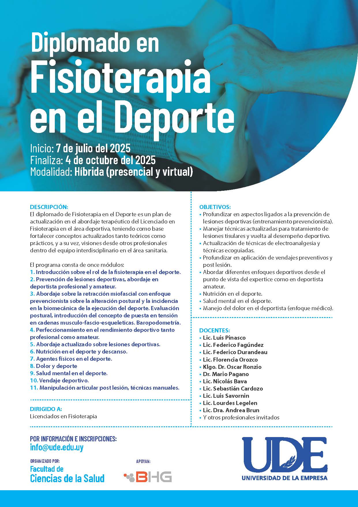 Diplomado en Fisioterapia en el Deporte: Formación Integral para Profesionales de la Salud 1 UDE Diplomado en Fisioterapia en el Deporte