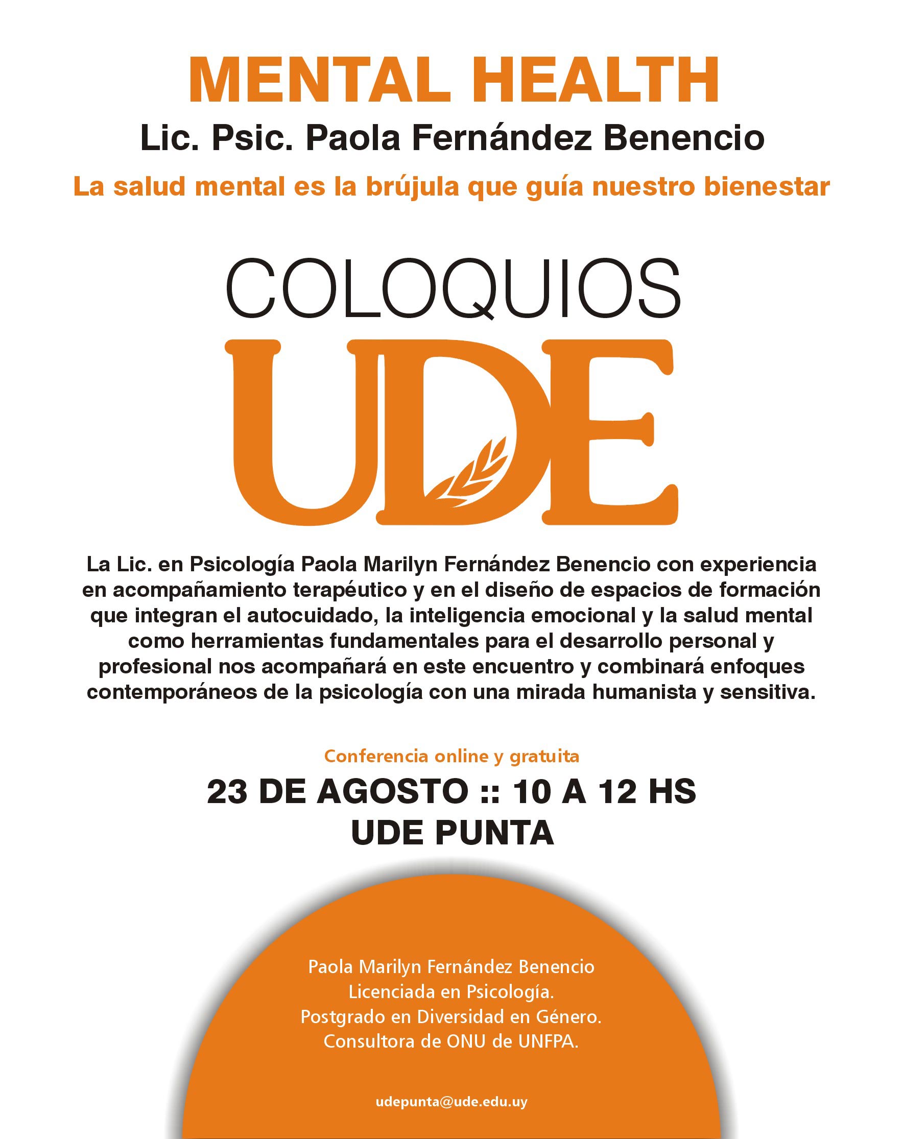 Coloquios de Alto Impacto en Punta del Este en Agosto 3 coloquio salud mental