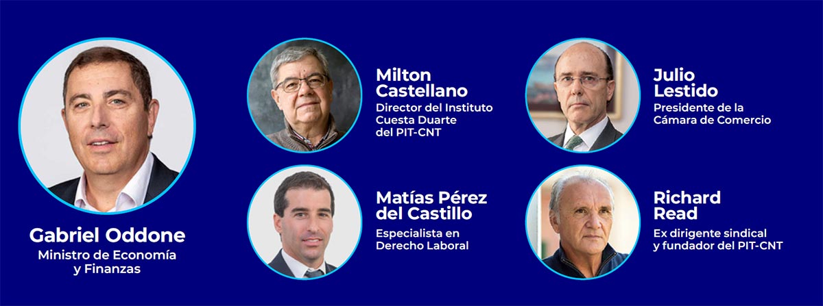 Panelisas negociación colectiva en Uruguay