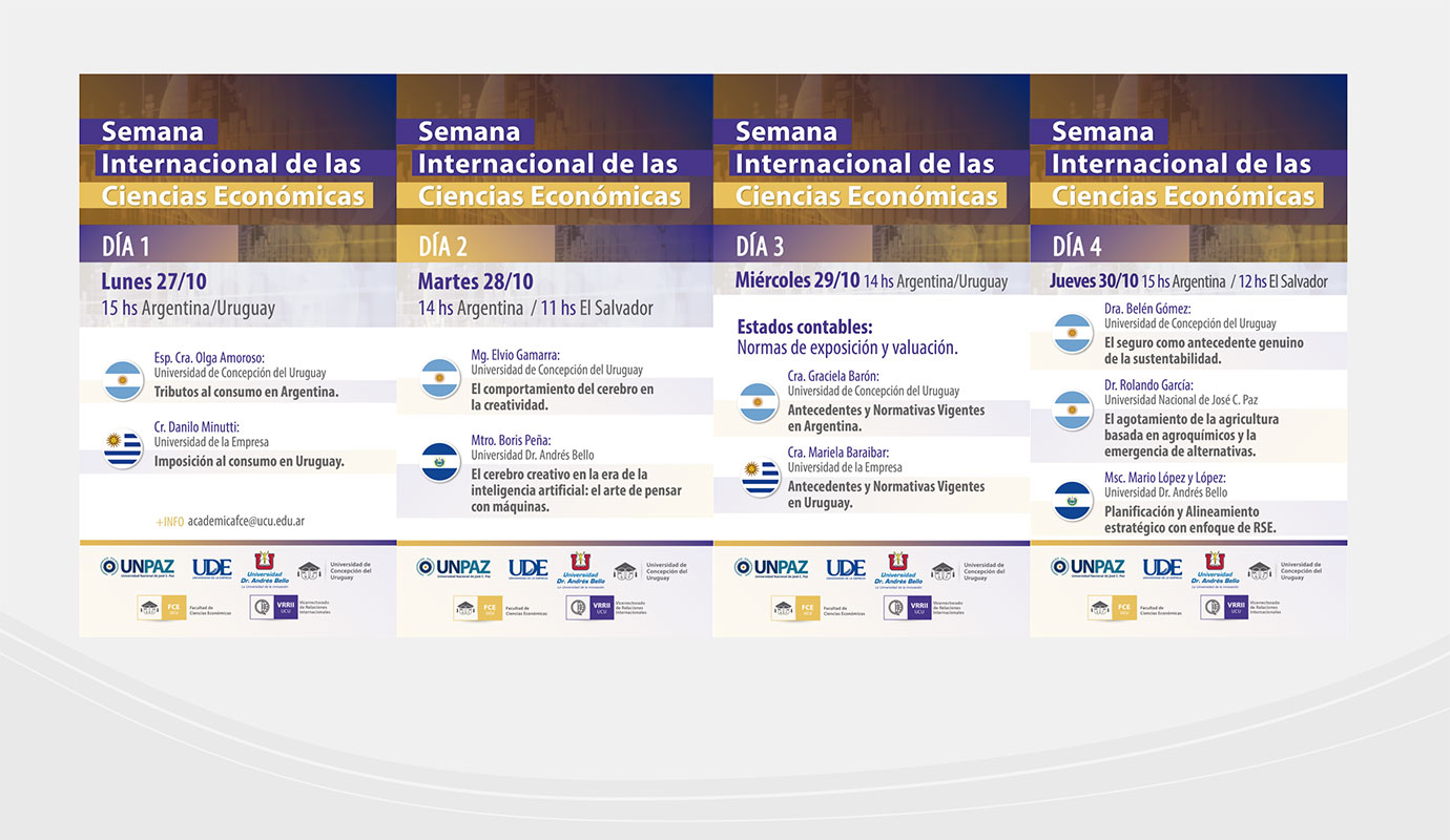 Semana Internacional de las Ciencias Económicas 1 semana internacional economía