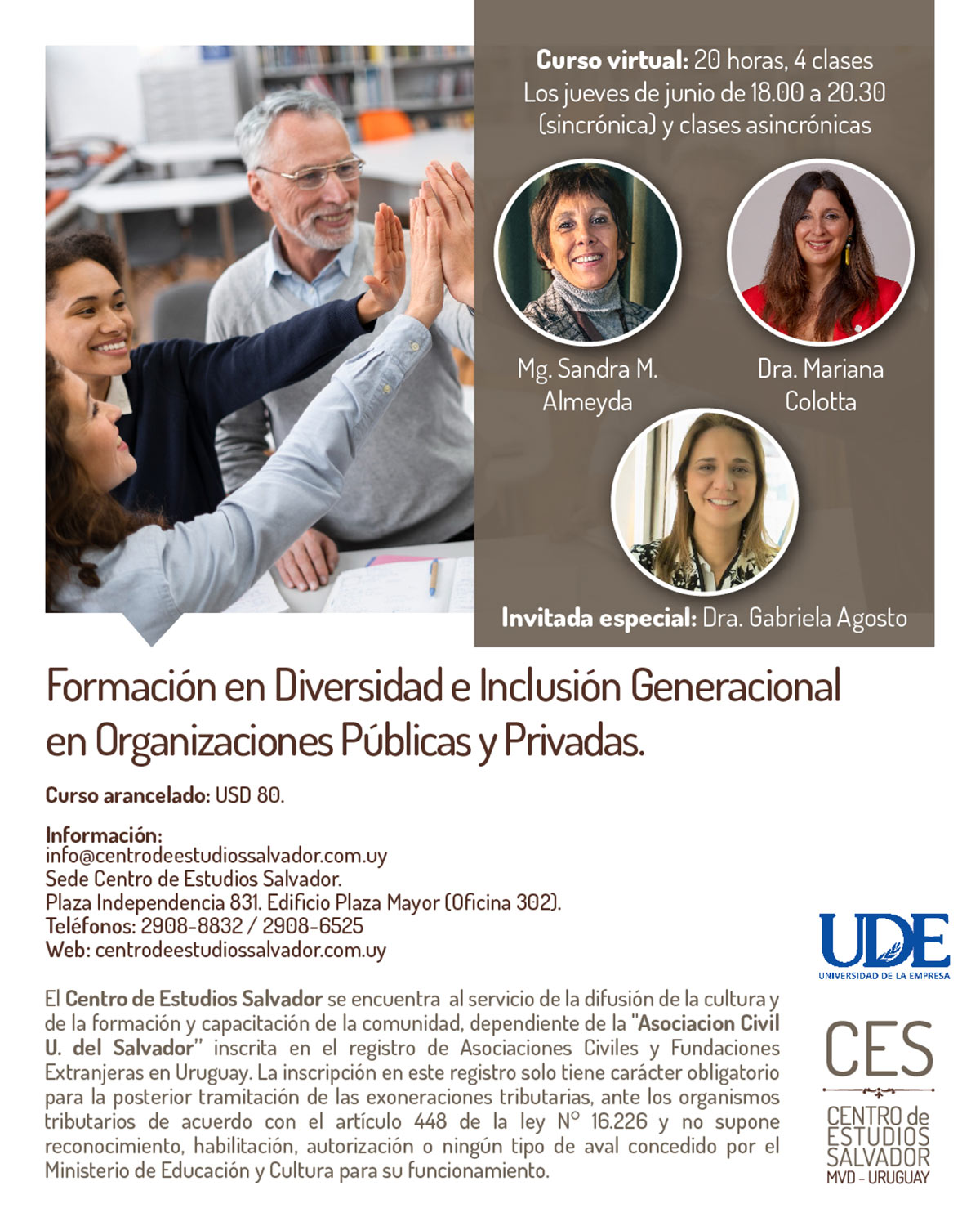 UDE, CES y USAL lanzan una formación de diversidad e inclusión generacional en el trabajo 1 Formacion Diversidad Inclusion-Generacional-Organizaciones-Publicas Privadas