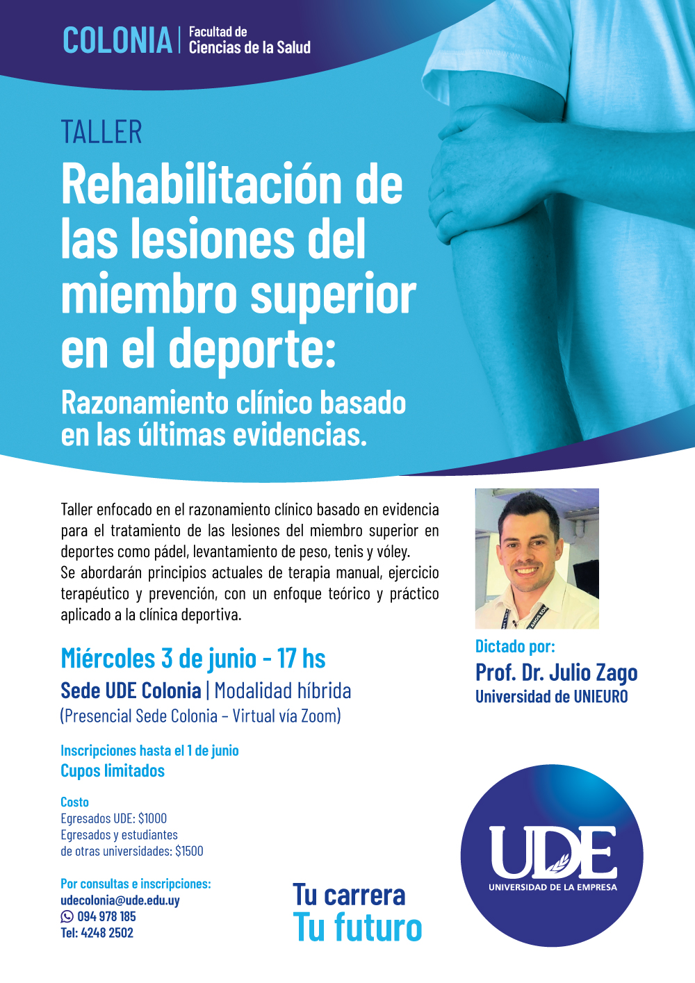 UDE Colonia: taller rehabilitación de lesiones del miembro superior 3 Taller Rehabilitacion Miembro Superior