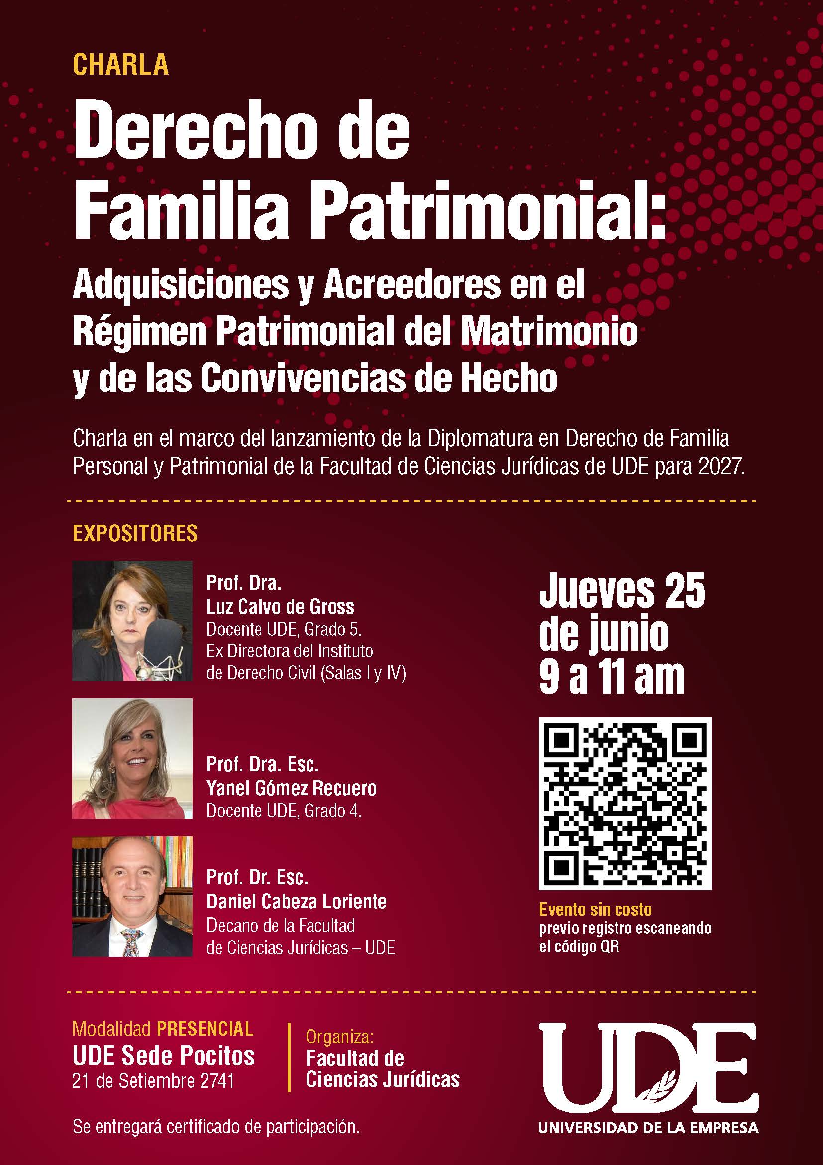 Evento UDE Derecho de Familia Patrimonial 1 Derecho familia patrimonial