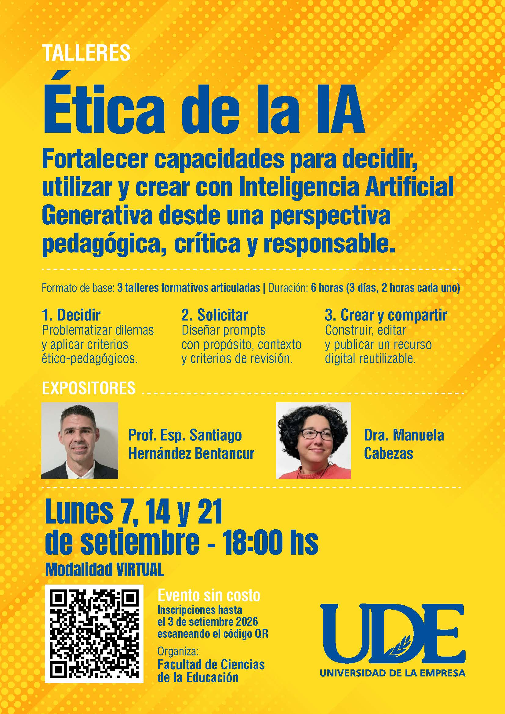 Ética de la IA y educación: nuevo ciclo de talleres en UDE 1 Ética ia