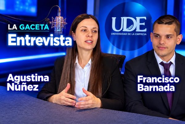 Francisco Barnada y Agustina Núñez de UDE Punta del Este en La Gaceta Entrevista sobre estudiar en Punta del Este